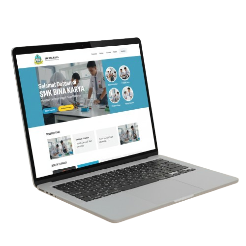 Screenshot of SMK Bina Karya Website